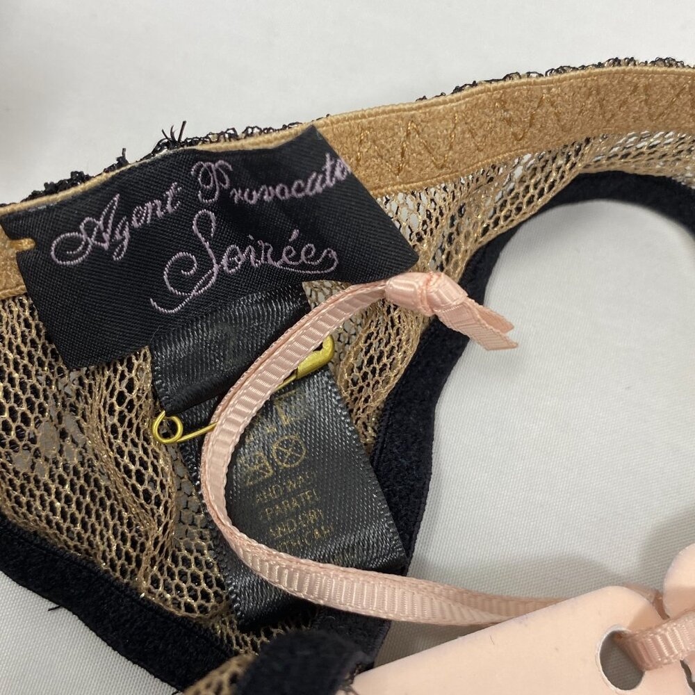 Agent Provocateur Adelia Black Gold SOIREE 34B/2 Set - Picture 16 of 16
